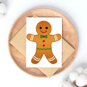 Cartão Postal De Festividades Gingercake Man - Cartão-postal de feriados felizes