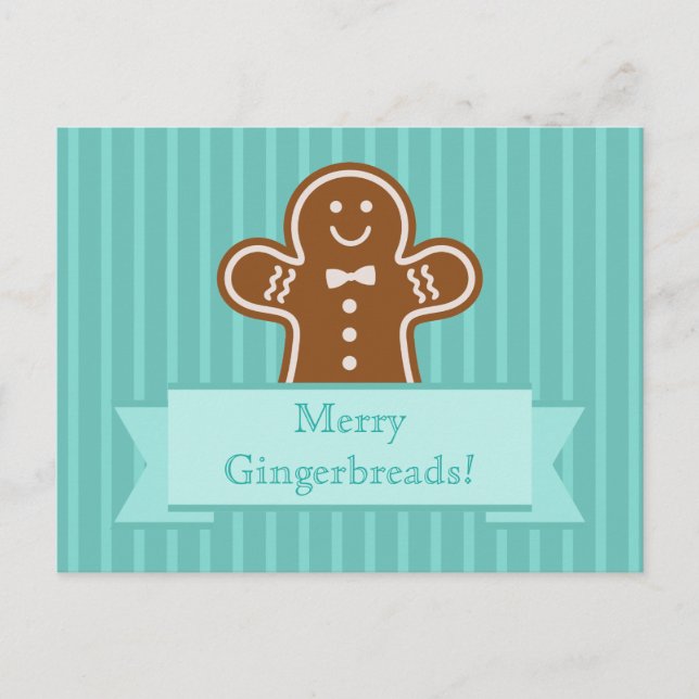 Cartão Postal De Festividades Gingerpão Hugs (Frente)