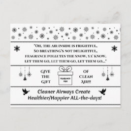 Cartão Postal De Festividades Give the Gift of Clean Air