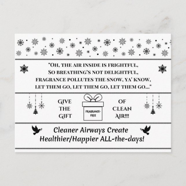 Cartão Postal De Festividades Give the Gift of Clean Air (Frente)