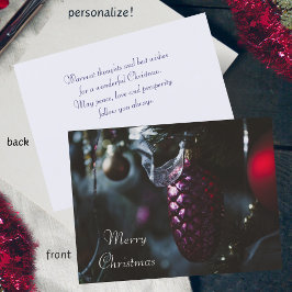 Cartão Postal De Festividades Glamour Negro Feliz Natal