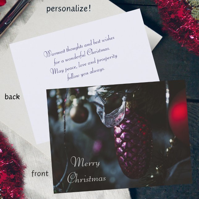 Cartão Postal De Festividades Glamour Negro Feliz Natal (Criador carregado)