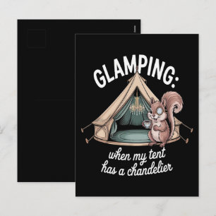 Cartão Postal De Festividades Glamping Quando Minha Tenda Tem Um Lustre
