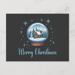 Cartão Postal De Festividades Globo de Natal - Magia da Neve