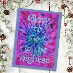Cartão Postal De Festividades "Glória ao deus" na arte a mais alta do Natal da
