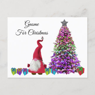 Cartão Postal De Festividades Gnoel o Gnomo Scandi - Gnomo para o Natal