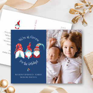 Cartão Postal De Festividades Gnome para Feriados Festial Elf Personalizado Foto