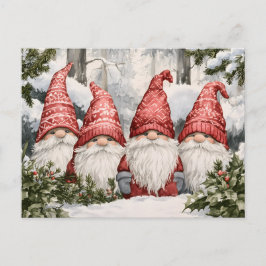 Cartão Postal De Festividades Gnomos