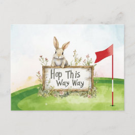 Cartão Postal De Festividades Golf Easter Holiday on putting green