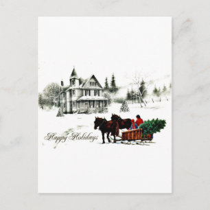 Cartão Postal De Festividades Good Old Christmas