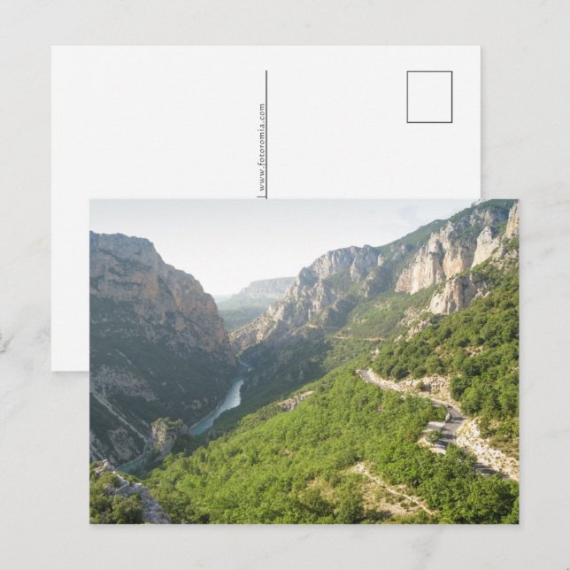 Cartão Postal De Festividades Gorges du Verdon, França (Frente/Verso)