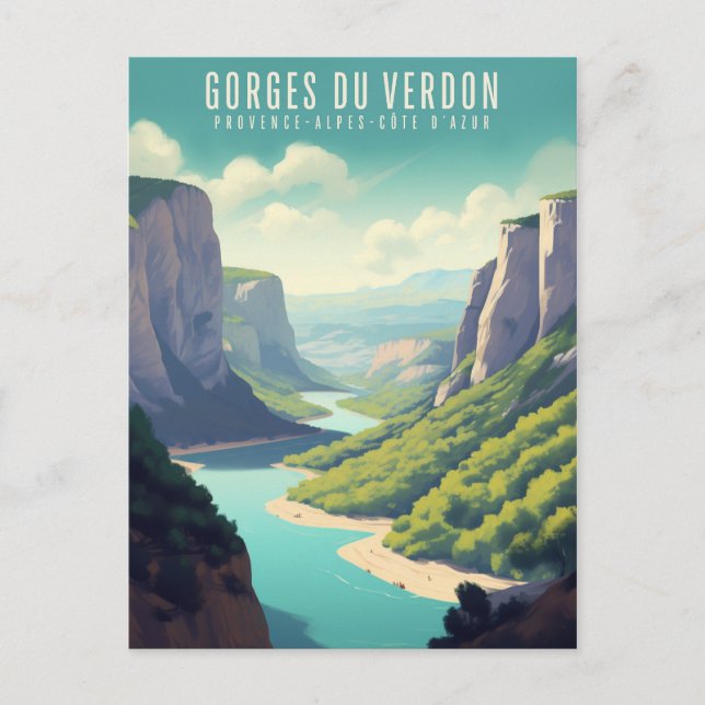 Cartão Postal De Festividades Gorges du Verdon - poster - Affiche (Frente)