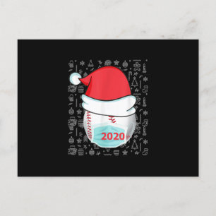 Cartão Postal De Festividades Gorro de Papai Noel de Beisebol Natal Engraçado 20