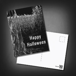 Cartão Postal De Festividades Gótica Halloween Vintage Corn Maze