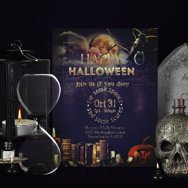 Cartão Postal De Festividades Gótico Spooky Raven No Dia das Bruxas Adultas Da L