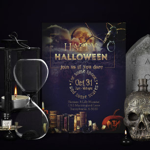 Cartão Postal De Festividades Gótico Spooky Raven No Dia das Bruxas Adultas Da L