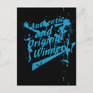 Cartão Postal De Festividades Graffiti Autêntico Original Vencedor Grunge Salpic