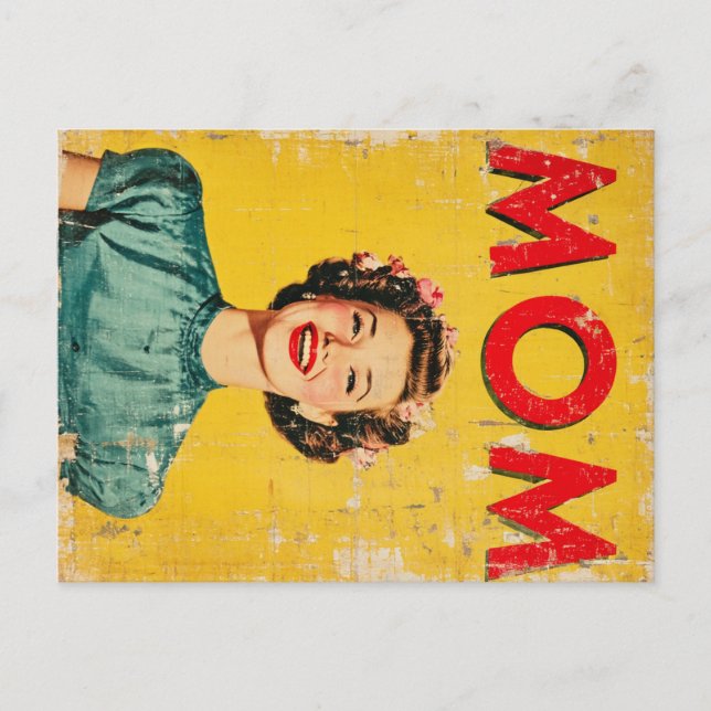 Cartão Postal De Festividades Gráficos inspirados na MOM (1) 1960s (Frente)