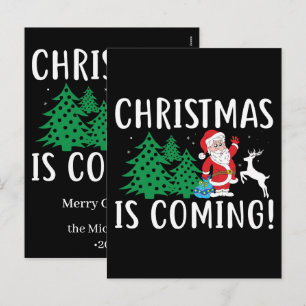 Cartão Postal De Festividades Gráficos personalizados de aquarela de Natal