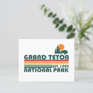 Cartão Postal De Festividades Grand Teton montanhas Parque Nacional Wyoming