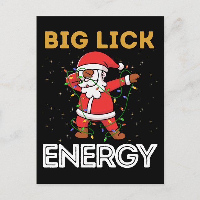 Cartão Postal De Festividades Grande energia de nicho, malvado, Papai Noel, Sant (Frente)