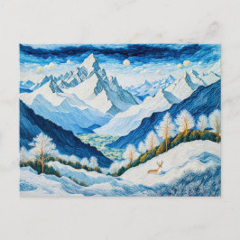 Cartão Postal De Festividades Grande Montanha Picos com Cimeiras com Captura de 