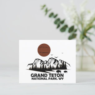Cartão Postal De Festividades Grande Teton montanhas Parque Nacional Wyoming Hol