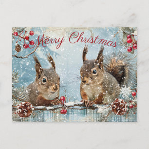 Cartão Postal De Festividades Grátis Squirrel de inverno