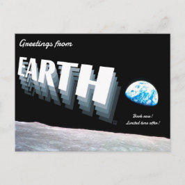 Cartão Postal De Festividades Greetings from Earth Postcards