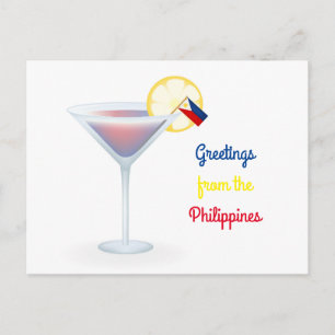 Cartão Postal De Festividades Greetings From The Philippines Cocktail Postcard