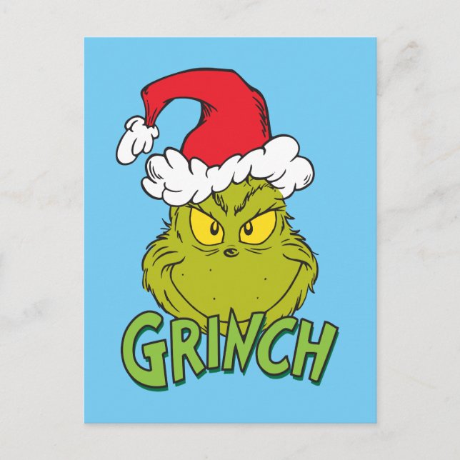 Cartão Postal De Festividades Grinch Clássico | Bonzinho ou Malvado (Frente)