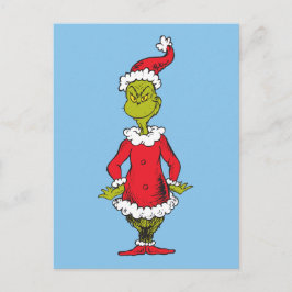 Cartão Postal De Festividades Grinch Clássico | Papai Noel