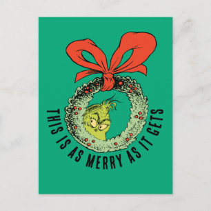 Cartão Postal De Festividades Grinch É o Mais Alegre Que Consegue Ser