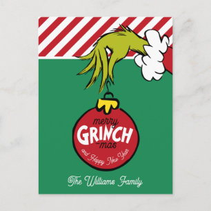 Cartão Postal De Festividades Grinch   Enfeite Personalizado
