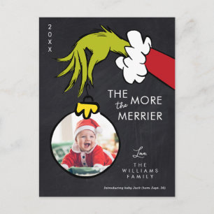 Cartão Postal De Festividades Grinch Quanto Mais Melhor Novo Bebê - Foto