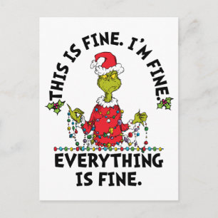 Cartão Postal De Festividades Grinch   Tudo está bem