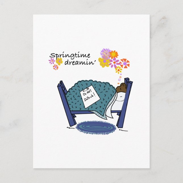 Cartão Postal De Festividades Groundhog de Sonhos Springtime (Frente)