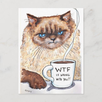 Cartão Postal De Festividades Grumpy Cat card