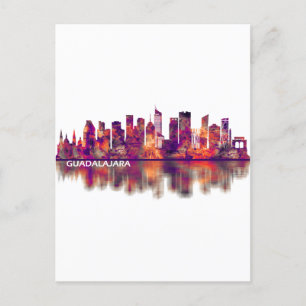 Cartão Postal De Festividades Guadalajara Mexico Skyline