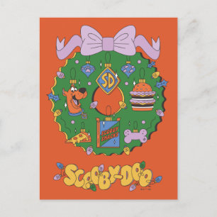 Cartão Postal De Festividades Guirlanda Gráfica de Lanches de Feriado do Scooby-