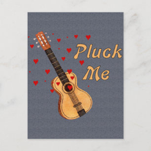 Cartão Postal De Festividades Guitarra de Namorados Pluck Me