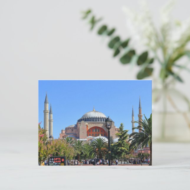 Cartão Postal De Festividades Hagia Sophia, Constantinopla (Em pé/Frente)