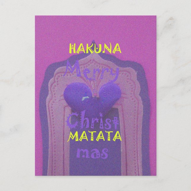 Cartão Postal De Festividades Hakuna Matata Felry Christmas Love Design.jpg (Frente)
