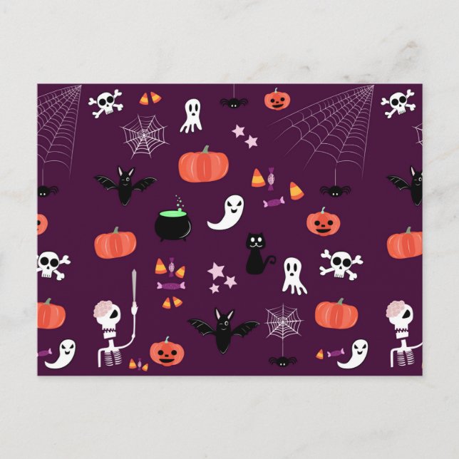 Cartão Postal De Festividades Halloween (Frente)