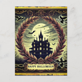 Cartão Postal De Festividades Halloween vitoriano gótico vitoriano