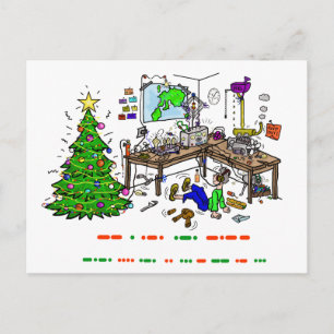 Cartão Postal De Festividades Ham Radio Christmas Morse Code Operator Postcard