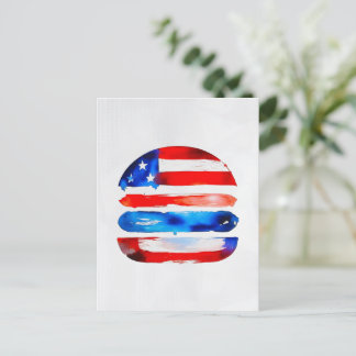 Cartão Postal De Festividades Hamburger América (Pintura Branca No. 3)
