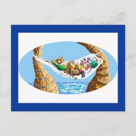 Cartão Postal De Festividades hammock de férias