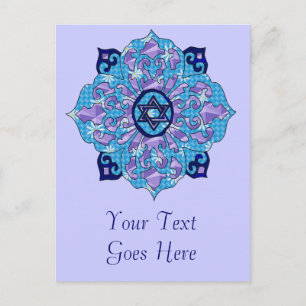 Cartão Postal De Festividades Hanukkah