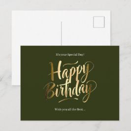 Cartão Postal De Festividades Happy Birthday Special Day